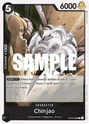 Chinjao (OP04-086) [Kingdoms of Intrigue] One Piece Single Bandai