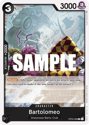 Bartolomeo (OP04-089) [Kingdoms of Intrigue] Foil One Piece Single Bandai