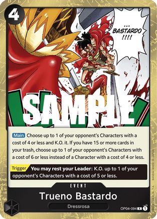 Trueno Bastardo (OP04-094) [Kingdoms of Intrigue] Foil One Piece Single Bandai