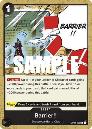 Barrier!! (OP04-095) [Kingdoms of Intrigue] One Piece Single Bandai