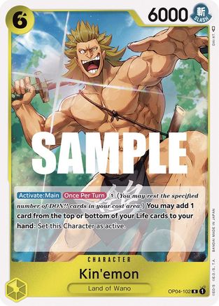 Kin'emon (OP04-102) [Kingdoms of Intrigue] Foil One Piece Single Bandai