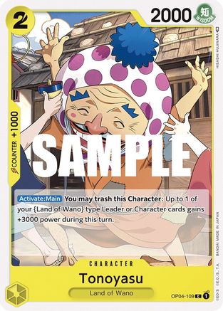Tonoyasu (OP04-109) [Kingdoms of Intrigue] One Piece Single Bandai