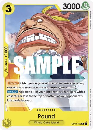 Pound (OP04-110) [Kingdoms of Intrigue] One Piece Single Bandai