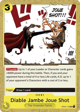 Diable Jambe Joue Shot (OP04-116) [Kingdoms of Intrigue] One Piece Single Bandai