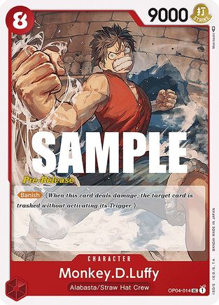 Monkey.D.Luffy (OP04-014) [Kingdoms of Intrigue Pre-Release Cards] One Piece Single Bandai