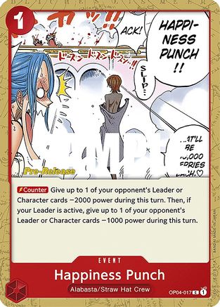 Happiness Punch (OP04-017) [Kingdoms of Intrigue Pre-Release Cards] One Piece Single Bandai