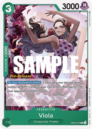 Viola (OP04-021) [Kingdoms of Intrigue Pre-Release Cards] One Piece Single Bandai