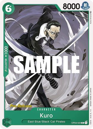 Kuro (OP04-023) [Kingdoms of Intrigue Pre-Release Cards] One Piece Single Bandai