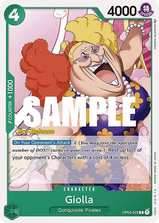 Giolla (OP04-025) [Kingdoms of Intrigue Pre-Release Cards] One Piece Single Bandai