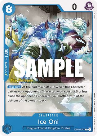 Ice Oni (OP04-047) [Kingdoms of Intrigue Pre-Release Cards] One Piece Single Bandai