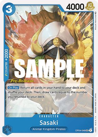 Sasaki (OP04-048) [Kingdoms of Intrigue Pre-Release Cards] One Piece Single Bandai