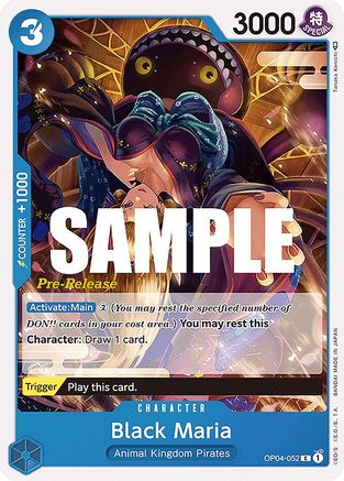 Black Maria (OP04-052) [Kingdoms of Intrigue Pre-Release Cards] One Piece Single Bandai