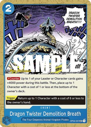Dragon Twister Demolition Breath (OP04-057) [Kingdoms of Intrigue Pre-Release Cards] One Piece Single Bandai
