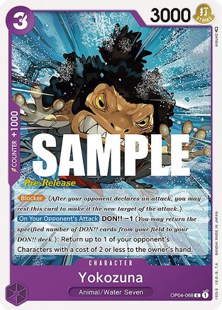 Yokozuna (OP04-068) [Kingdoms of Intrigue Pre-Release Cards] One Piece Single Bandai
