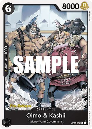 Oimo & Kashii (OP04-078) [Kingdoms of Intrigue Pre-Release Cards] One Piece Single Bandai