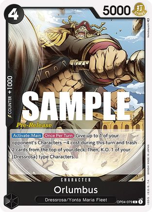 Orlumbus (OP04-079) [Kingdoms of Intrigue Pre-Release Cards] One Piece Single Bandai