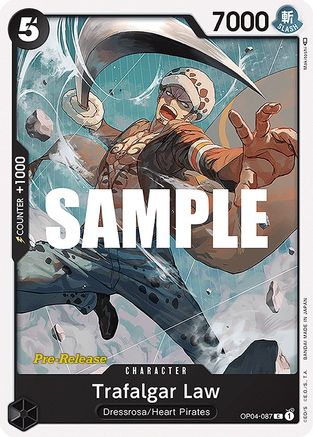 Trafalgar Law (OP04-087) [Kingdoms of Intrigue Pre-Release Cards] One Piece Single Bandai