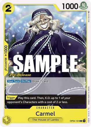 Carmel (OP04-101) [Kingdoms of Intrigue Pre-Release Cards] One Piece Single Bandai