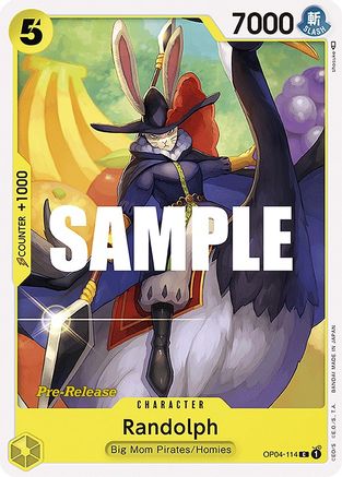 Randolph (OP04-114) [Kingdoms of Intrigue Pre-Release Cards] One Piece Single Bandai