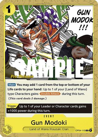Gun Modoki (OP04-115) [Kingdoms of Intrigue Pre-Release Cards] One Piece Single Bandai