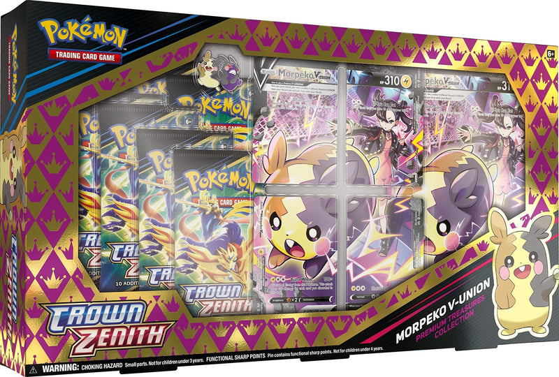 Pokémon Crown Zenith: Morpeko V-UNION Premium Treasures Collection Pokemon Sealed Pokémon   