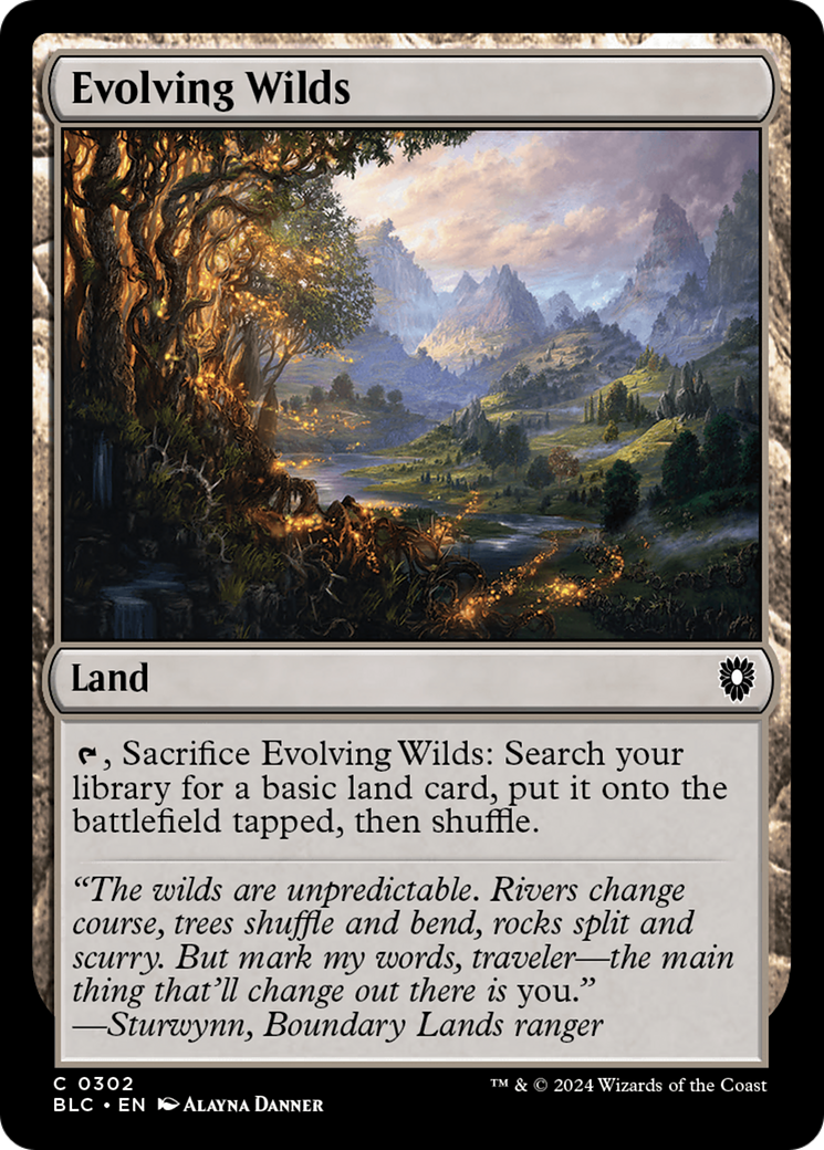 Evolving Wilds (BLC-302) [Bloomburrow Commander] MTG Single Wizards of the Coast