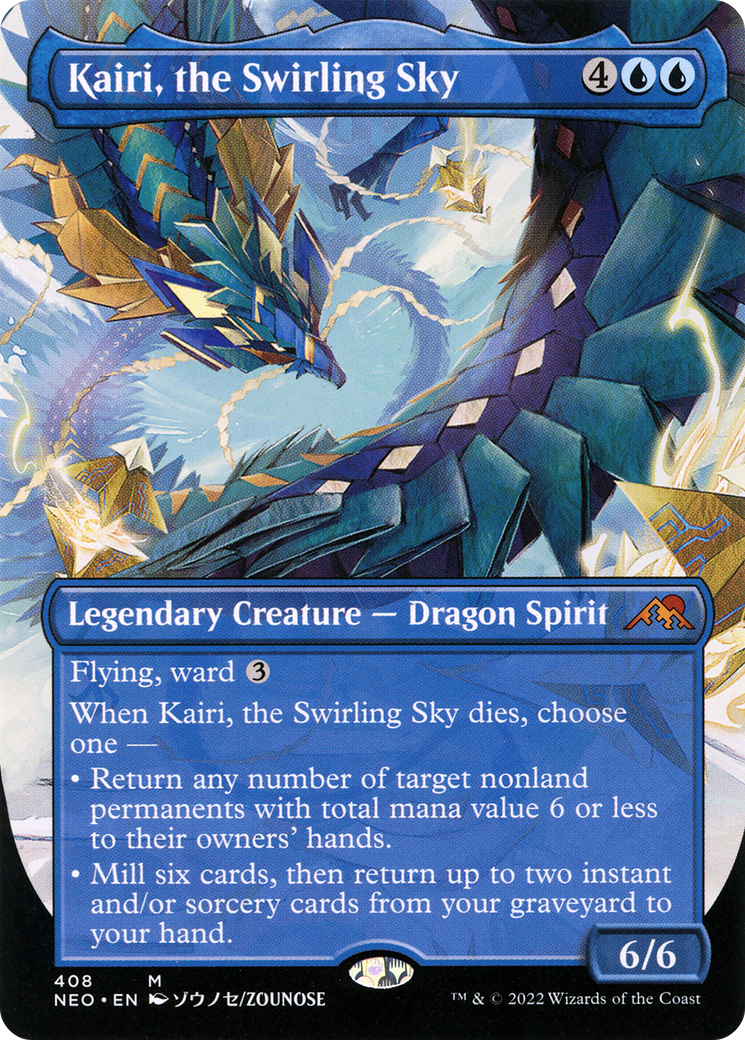 Kairi, the Swirling Sky (NEO-408) [Kamigawa: Neon Dynasty] (Borderless) MTG Single Wizards of the Coast