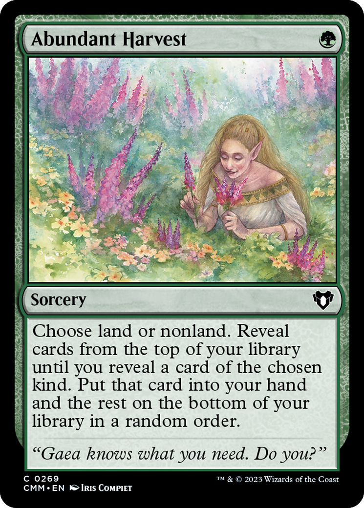 Abundant Harvest (CMM-269) [Commander Masters] Foil MTG Single Wizards of the Coast