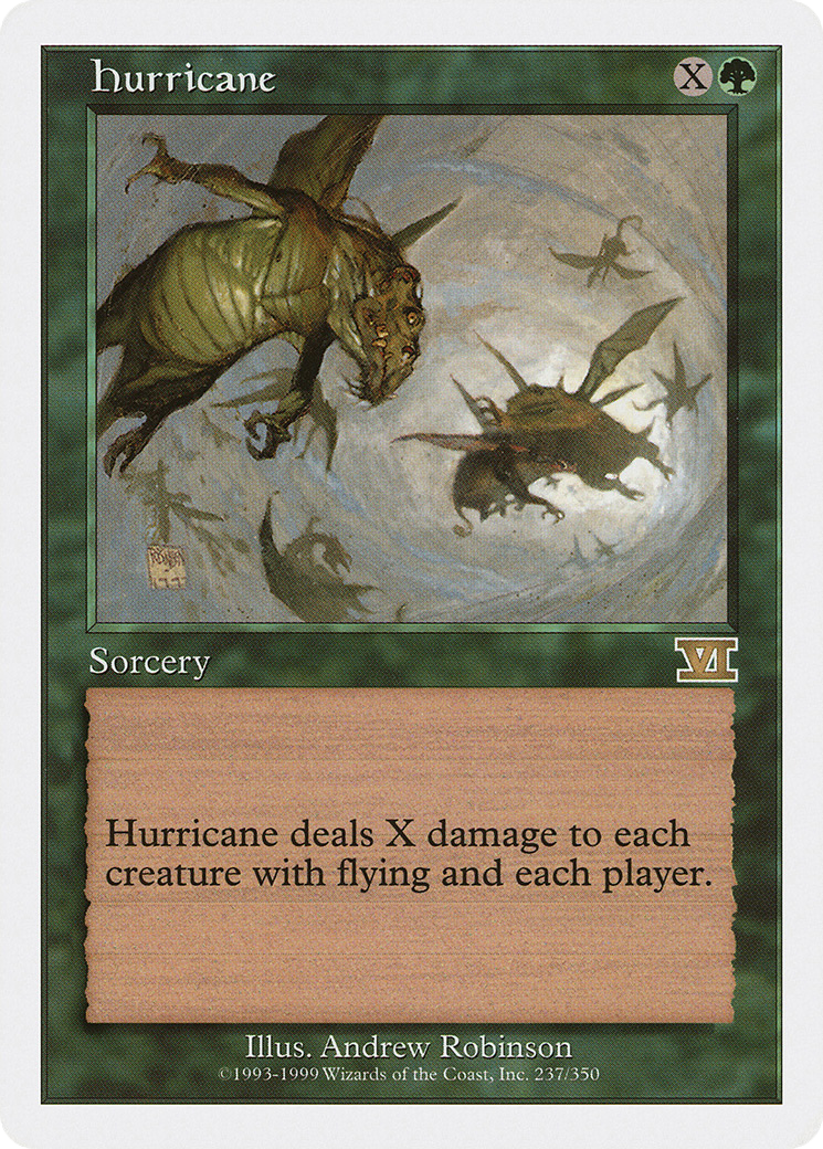 Hurricane (6ED-237) [Classic Sixth Edition] MTG Single Wizards of the Coast