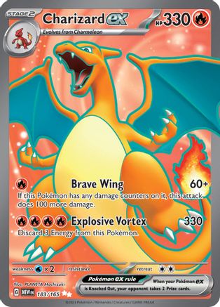 Charizard ex - 183/165 Holofoil [SV: Scarlet & Violet 151] Pokemon Single Pokémon