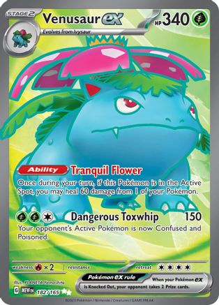 Venusaur ex - 182/165 Holofoil [SV: Scarlet & Violet 151] Pokemon Single Pokémon