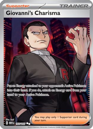 Giovanni's Charisma - 197/165 (197) - [SV: Scarlet & Violet 151] Holofoil Pokemon Single Pokémon