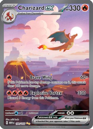 Charizard ex - 199/165 Holofoil [SV: Scarlet & Violet 151] Pokemon Single Pokémon
