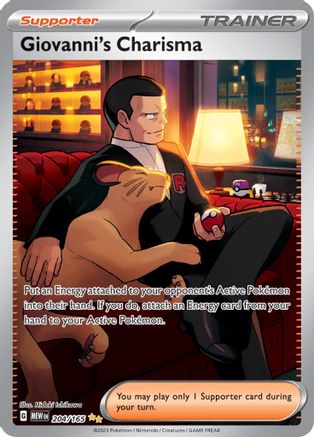 Giovanni's Charisma - 204/165 Holofoil [SV: Scarlet & Violet 151] Pokemon Single Pokémon