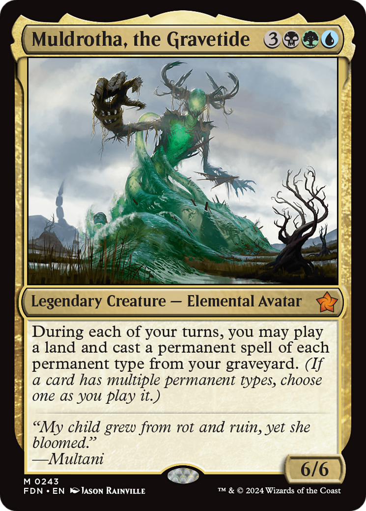 Muldrotha, the Gravetide (FDN-243) [Foundations] Foil MTG Single Wizards of the Coast