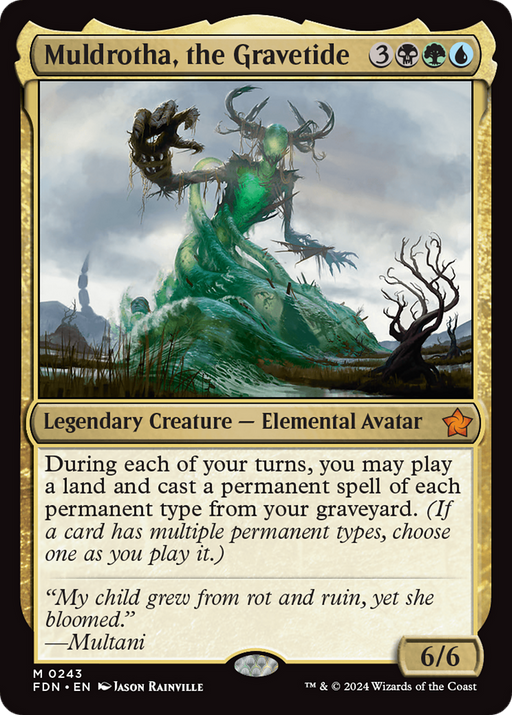 Muldrotha, the Gravetide (FDN-243) [Foundations] MTG Single Wizards of the Coast
