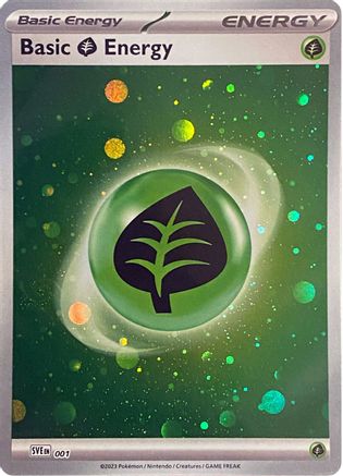 Basic Grass Energy (Cosmos Holo) (1) Holofoil [SVE Scarlet & Violet Energies] Pokemon Single Pokémon