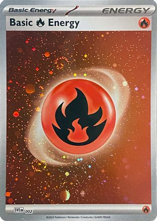 Basic Fire Energy (Cosmos Holo) (2) Holofoil [SVE Scarlet & Violet Energies] Pokemon Single Pokémon