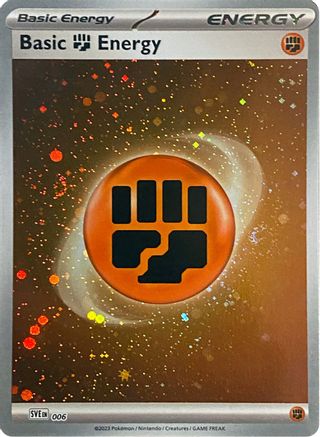 Basic Fighting Energy (Cosmos Holo) (6) Holofoil [SVE Scarlet & Violet Energies] Pokemon Single Pokémon