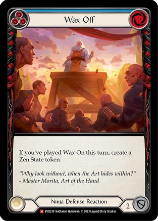 Wax Off [EVO239] (Bright Lights)  Rainbow Foil Flesh And Blood Single Flesh And Blood   
