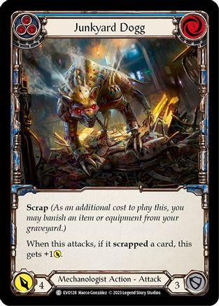 Junkyard Dogg (Blue) [EVO128] (Bright Lights)  Rainbow Foil Flesh And Blood Single Flesh And Blood   