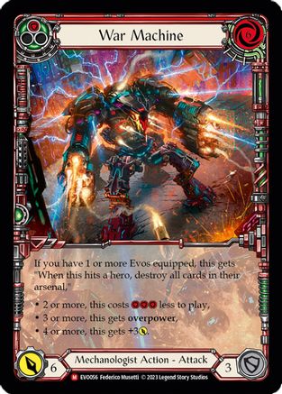 War Machine (Extended Art) [EVO056] (Bright Lights)  Rainbow Foil Flesh And Blood Single Flesh And Blood   