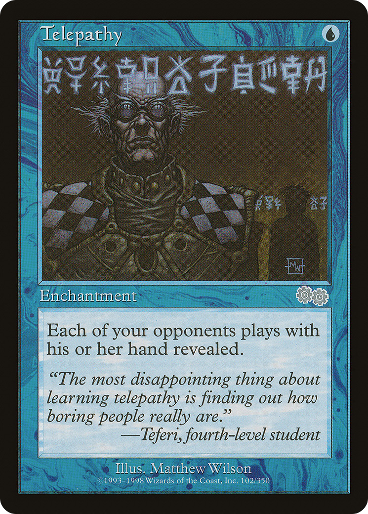 Telepathy (USG-102) [Urza's Saga] MTG Single Wizards of the Coast