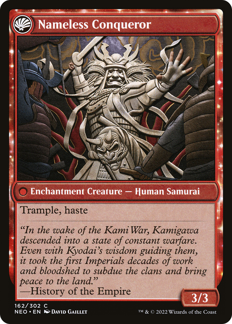 The Shattered States Era // Nameless Conqueror (NEO-162) [Kamigawa: Neon Dynasty] Foil MTG Single Wizards of the Coast