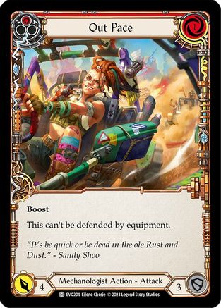 Out Pace (Red) [EVO204] (Bright Lights)  Rainbow Foil Flesh And Blood Single Flesh And Blood   