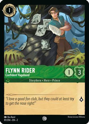 Flynn Rider - Confident Vagabond (81/204) [Rise of the Floodborn] Lorcana Single Disney