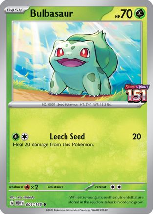 Bulbasaur - 001/165 (Best Buy Exclusive) Reverse Holofoil [Misc: Cards & Products] Pokemon Single Pokémon
