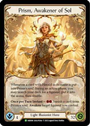 Prism, Awakener of Sol [HER086] (Promo)  Cold Foil Flesh And Blood Single Flesh And Blood   