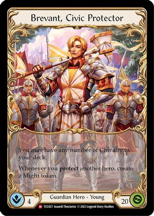Brevant, Civic Protector [TCC027] (Round the Table: TCC x LSS)  Rainbow Foil Flesh And Blood Single Flesh And Blood   