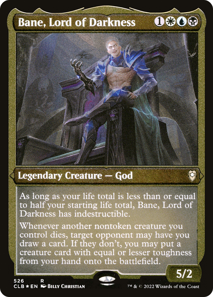Bane, Lord of Darkness (CLB-526) [Commander Legends: Battle for Baldur's Gate] Etched Foil MTG Single Wizards of the Coast